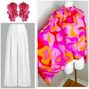 KDL COLORFUL BATWING BLOUSE- PRELOVED- LARGE